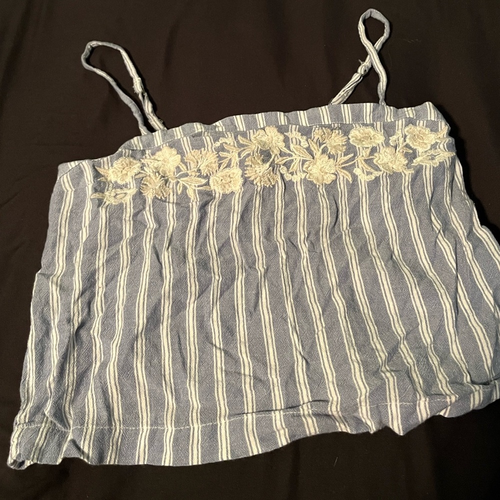 Stripped cropped tank top